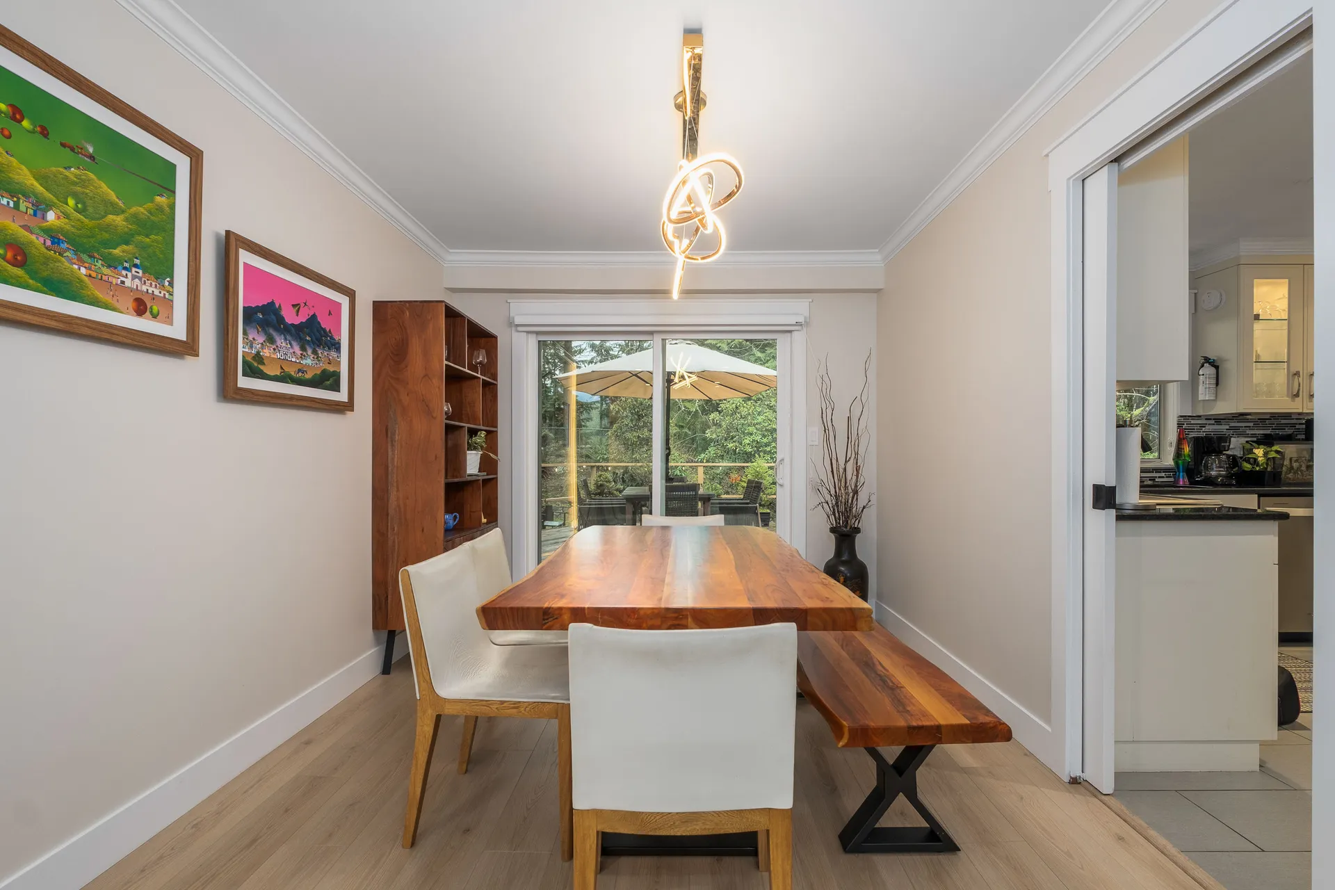 Dining area after renovation